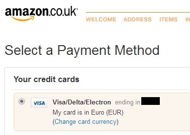 Amazon Currency Converter creditcard Amazon Currency Converter creditcard